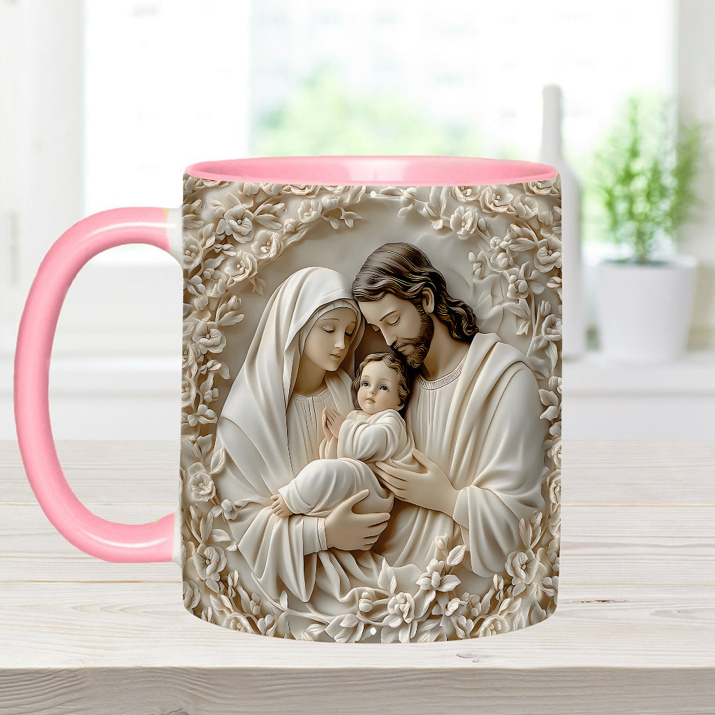 Die Heilige Familie – Personalisierte Tasse mit christlichem Akzent