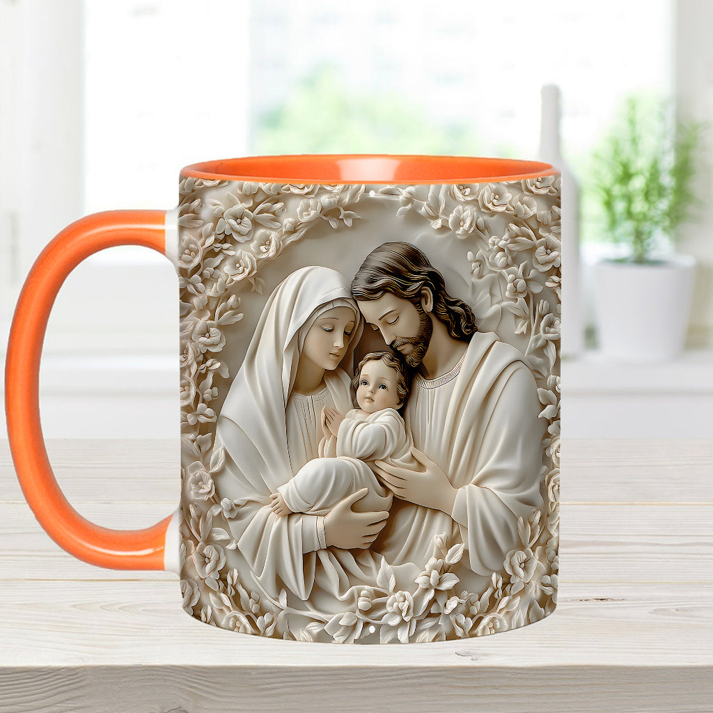Die Heilige Familie – Personalisierte Tasse mit christlichem Akzent