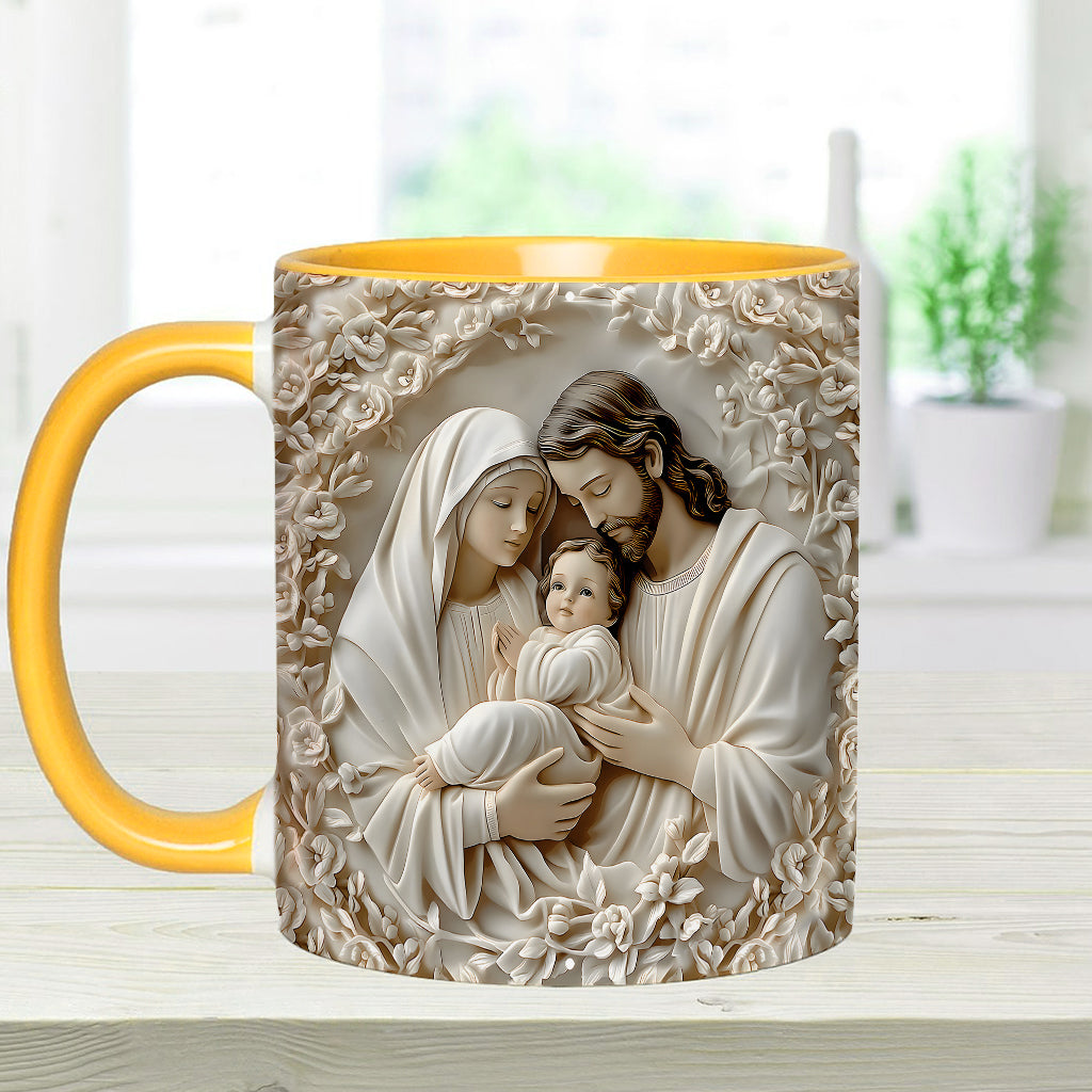 Die Heilige Familie – Personalisierte Tasse mit christlichem Akzent