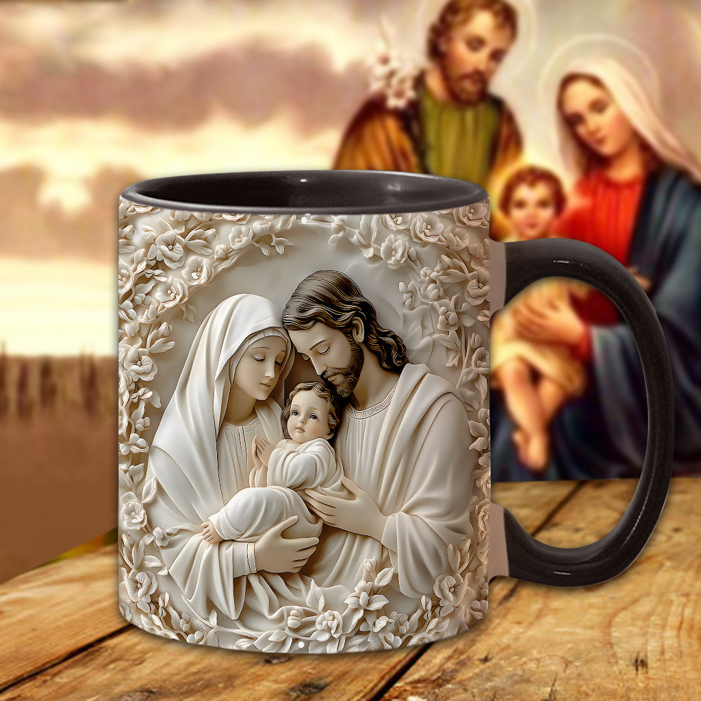 Die Heilige Familie – Personalisierte Tasse mit christlichem Akzent