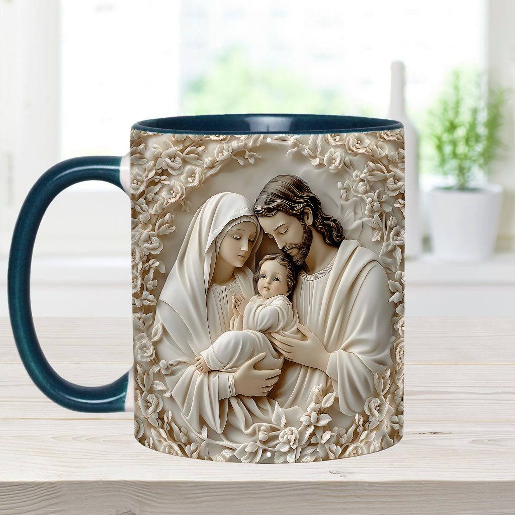 Die Heilige Familie – Personalisierte Tasse mit christlichem Akzent