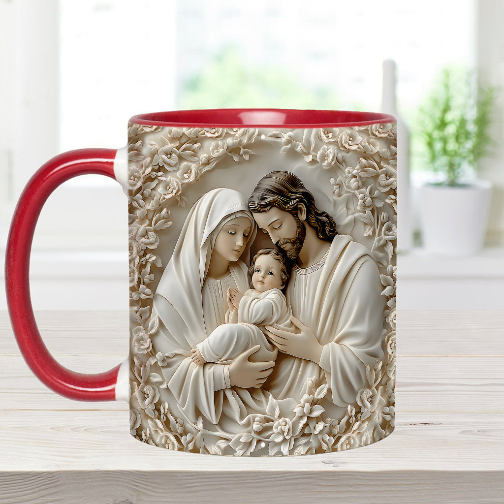 Die Heilige Familie – Personalisierte Tasse mit christlichem Akzent