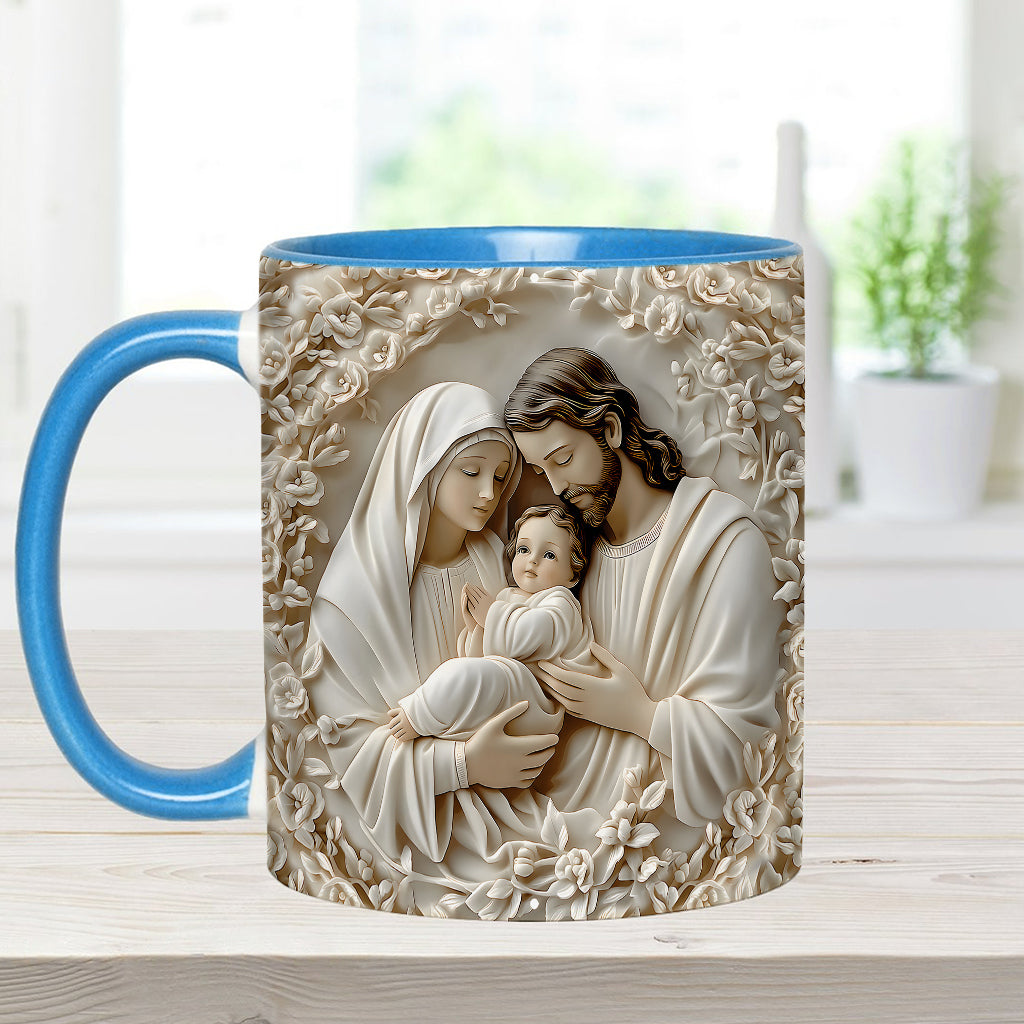 Die Heilige Familie – Personalisierte Tasse mit christlichem Akzent