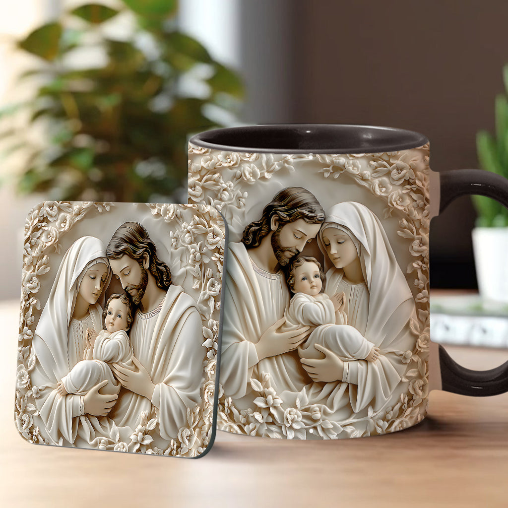 Die Heilige Familie – Personalisierte Tasse mit christlichem Akzent