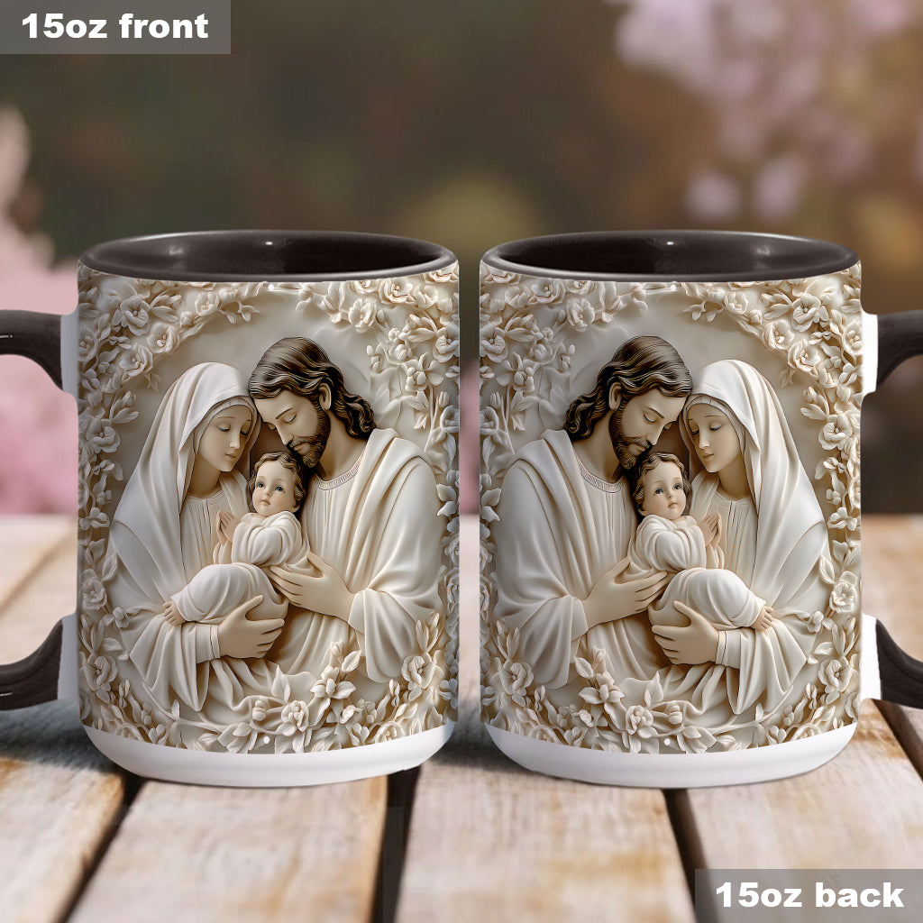 Die Heilige Familie – Personalisierte Tasse mit christlichem Akzent
