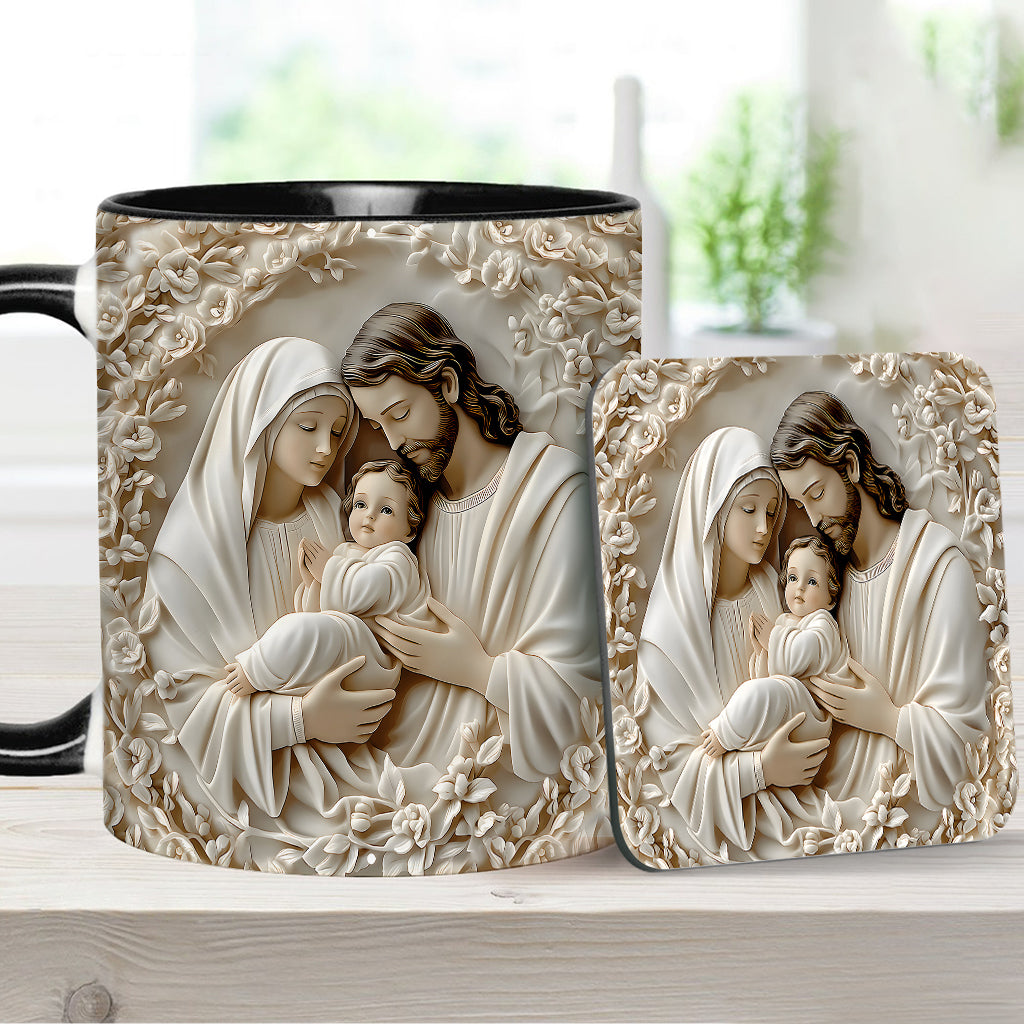 Die Heilige Familie – Personalisierte Tasse mit christlichem Akzent
