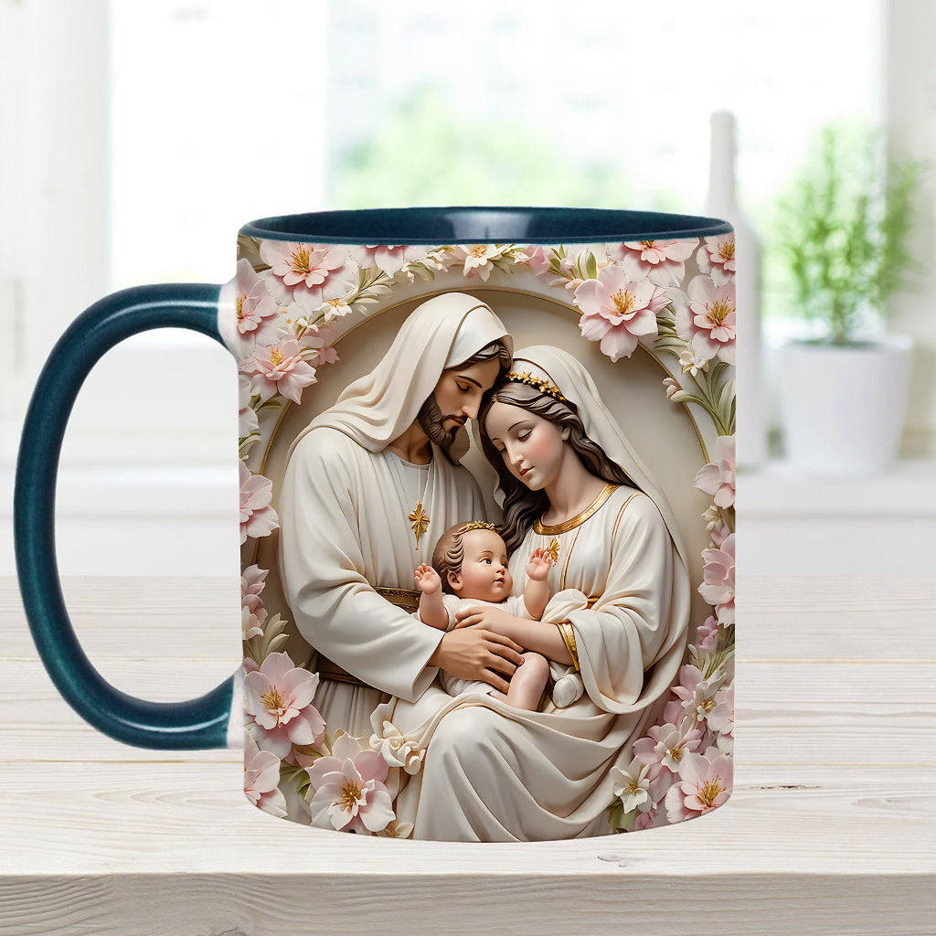 Die Heilige Familie – Personalisierte Tasse mit christlichem Akzent
