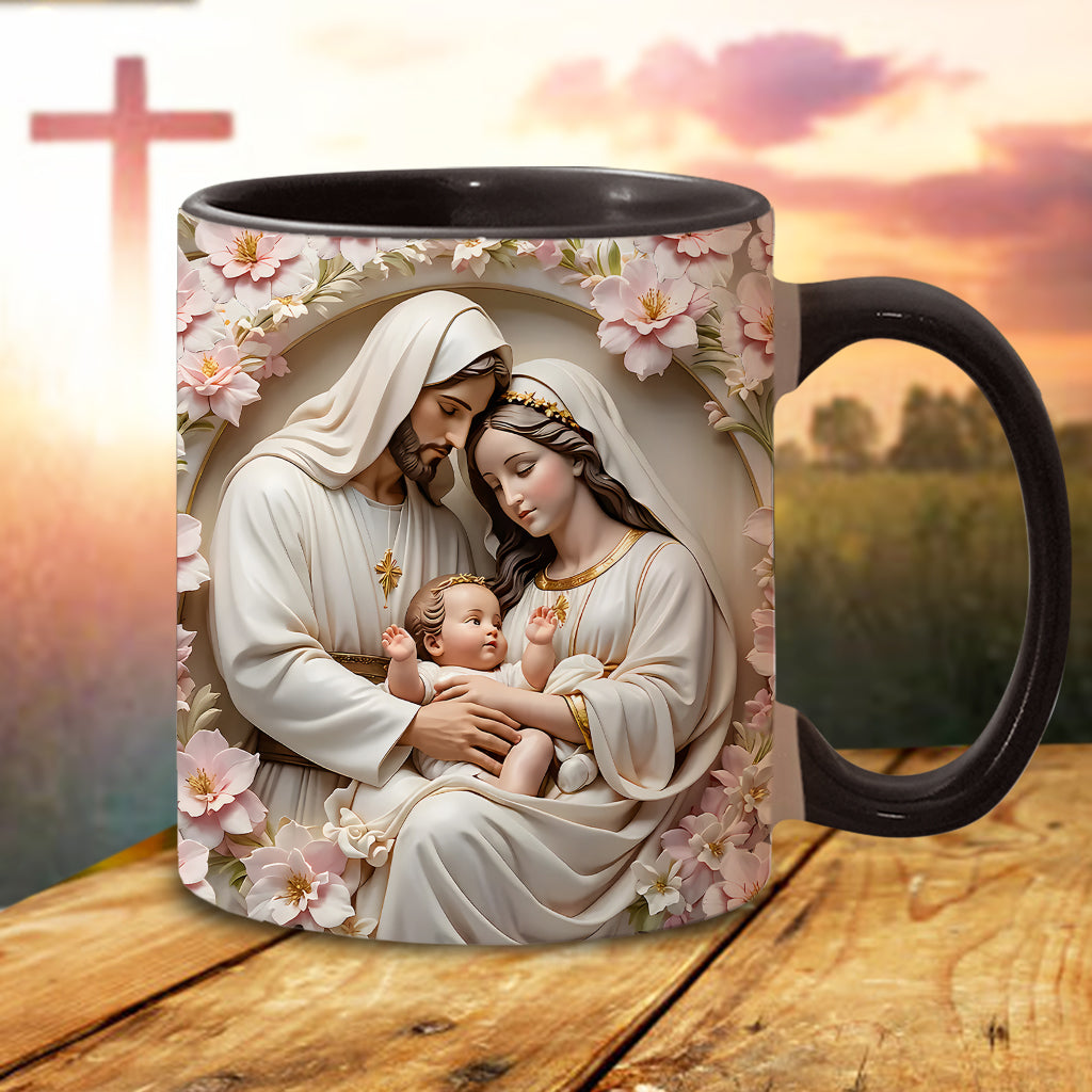 Die Heilige Familie – Personalisierte Tasse mit christlichem Akzent