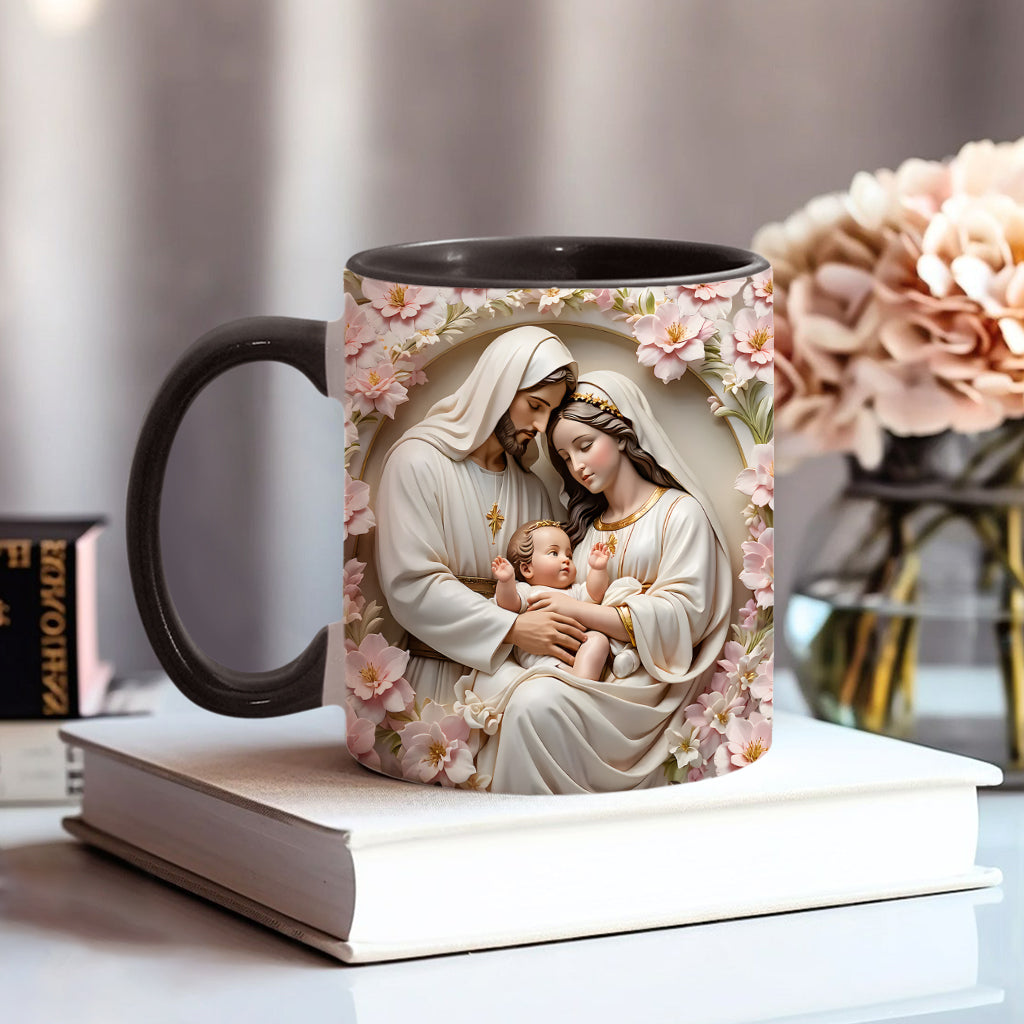 Die Heilige Familie – Personalisierte Tasse mit christlichem Akzent
