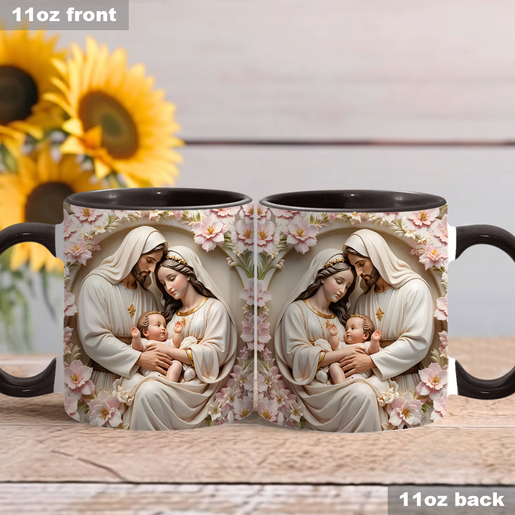 Die Heilige Familie – Personalisierte Tasse mit christlichem Akzent