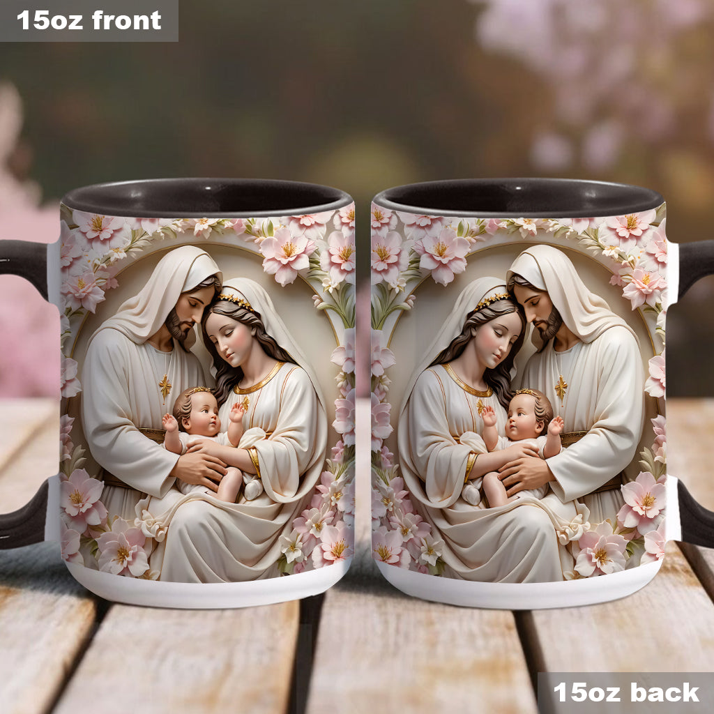 Die Heilige Familie – Personalisierte Tasse mit christlichem Akzent
