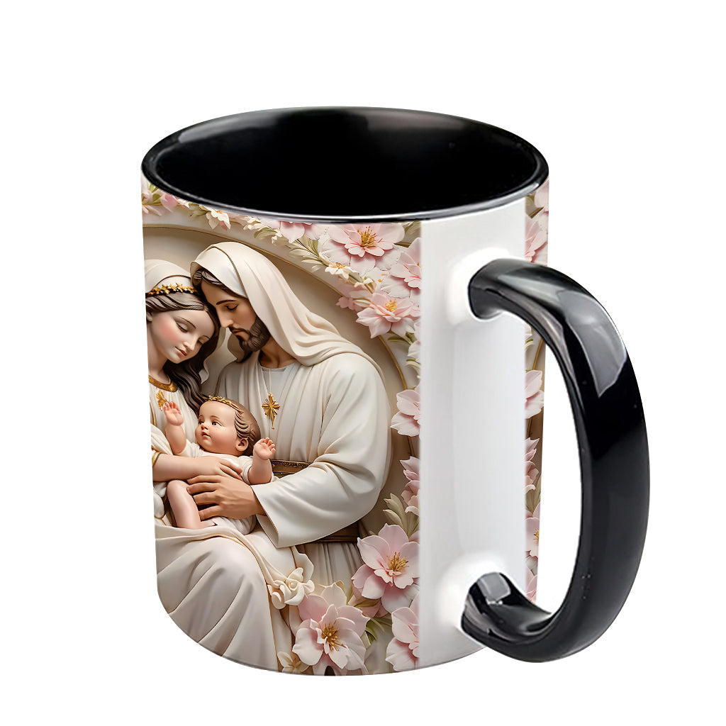 Die Heilige Familie – Personalisierte Tasse mit christlichem Akzent