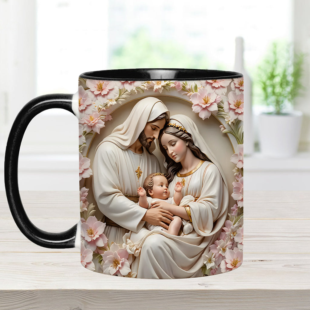 Die Heilige Familie – Personalisierte Tasse mit christlichem Akzent