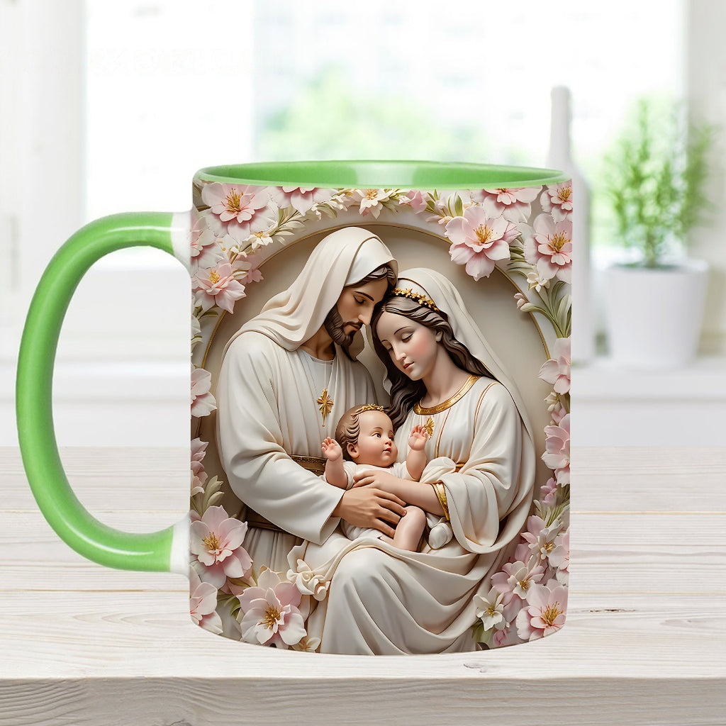 Die Heilige Familie – Personalisierte Tasse mit christlichem Akzent