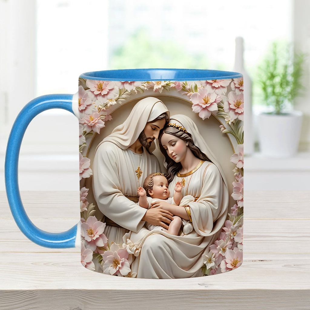 Die Heilige Familie – Personalisierte Tasse mit christlichem Akzent