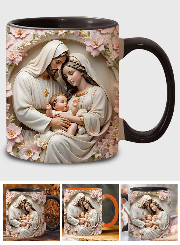 Die Heilige Familie – Personalisierte Tasse mit christlichem Akzent