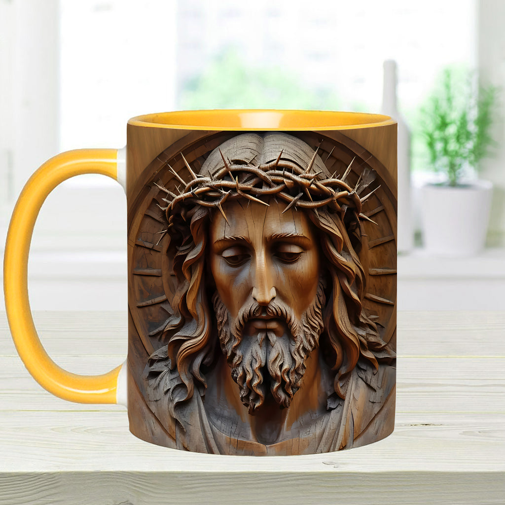 Vintage-Jesus-Kunst – Personalisierte Tasse mit christlichem Akzent