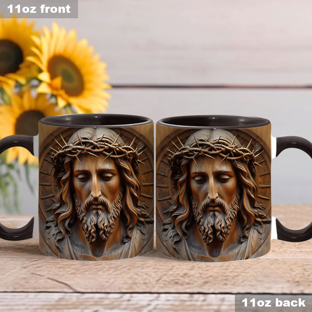 Vintage-Jesus-Kunst – Personalisierte Tasse mit christlichem Akzent