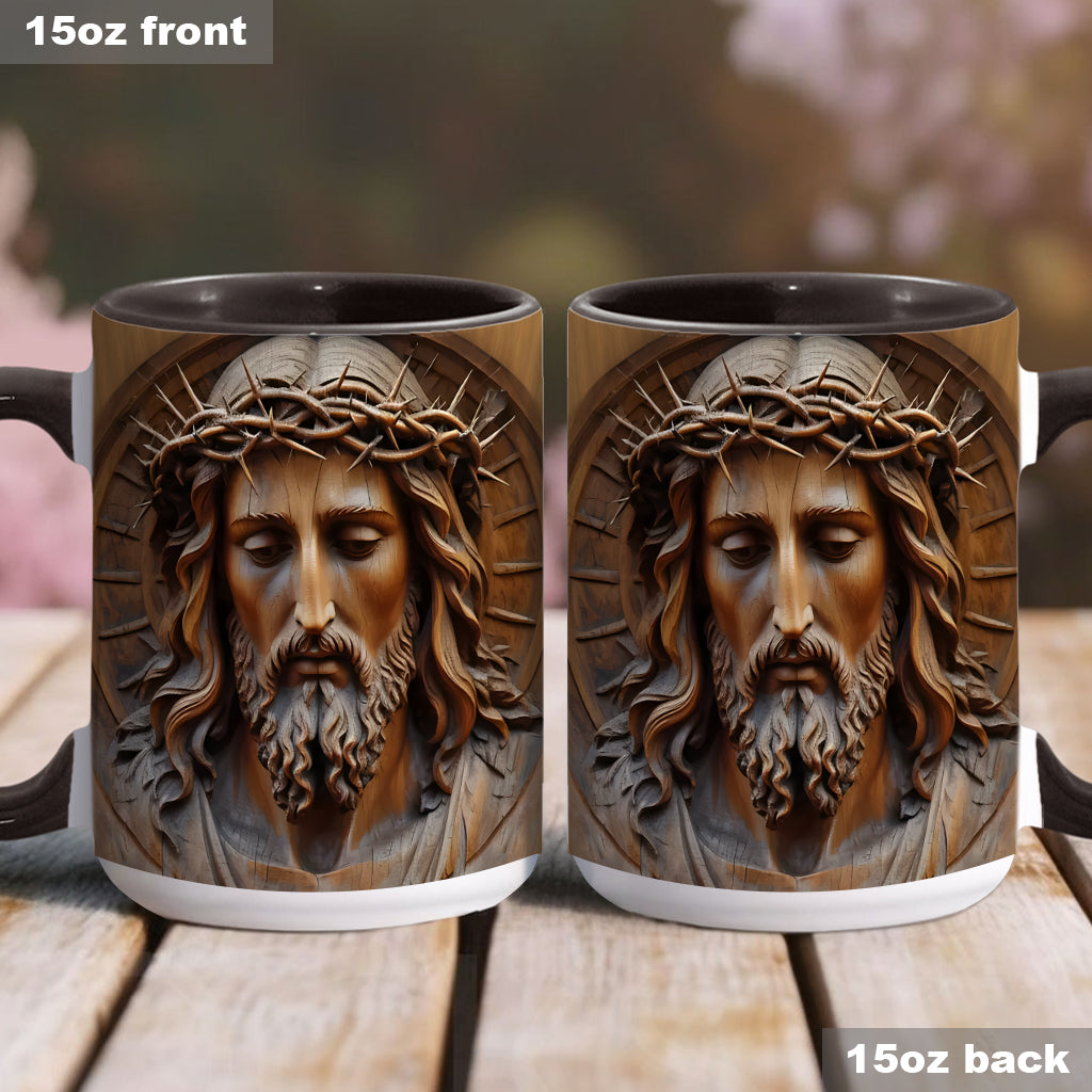 Vintage-Jesus-Kunst – Personalisierte Tasse mit christlichem Akzent