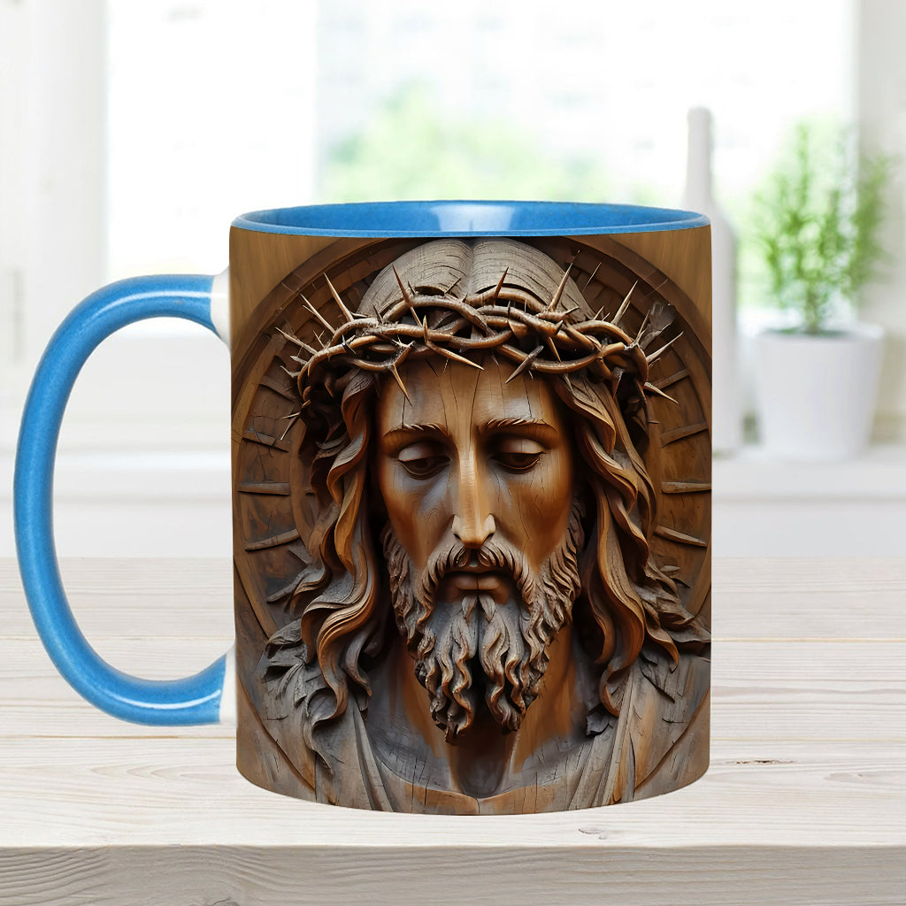Vintage-Jesus-Kunst – Personalisierte Tasse mit christlichem Akzent