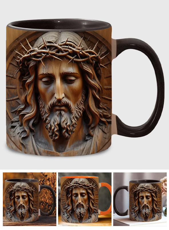 Vintage-Jesus-Kunst – Personalisierte Tasse mit christlichem Akzent