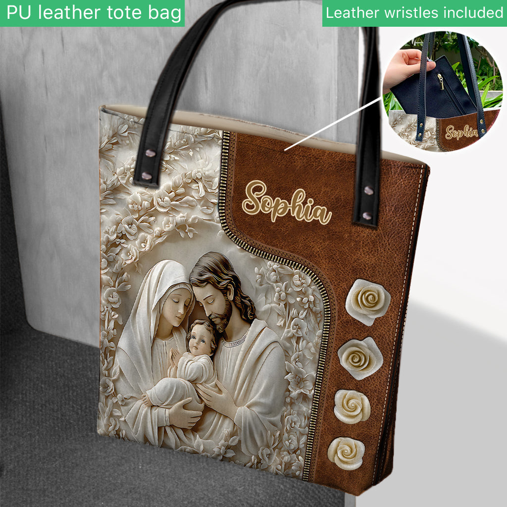 The Holy Family - Personalized Christian Tote Bag