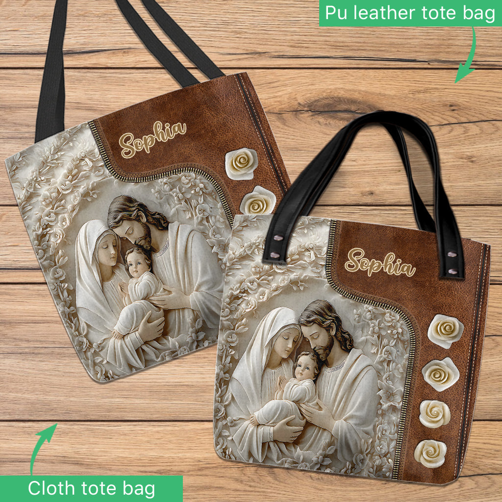 The Holy Family - Personalized Christian Tote Bag