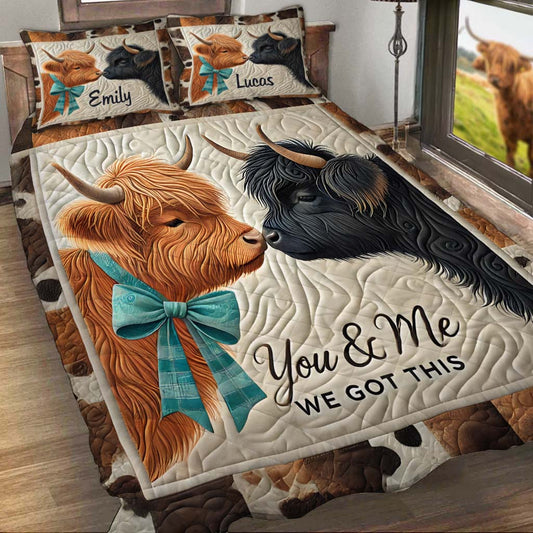 „Du und ich, wir schaffen das“ – personalisiertes Quilt-Set