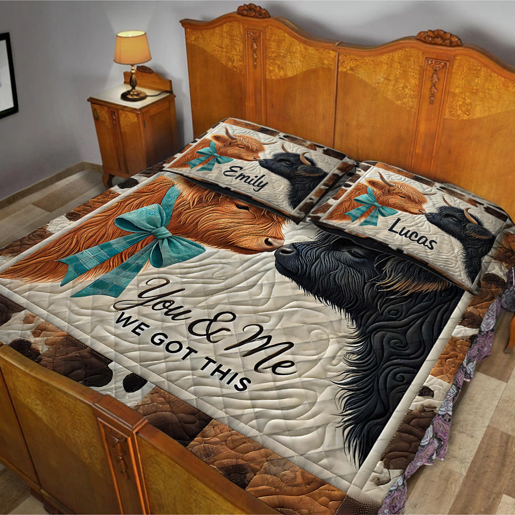 „Du und ich, wir schaffen das“ – personalisiertes Quilt-Set