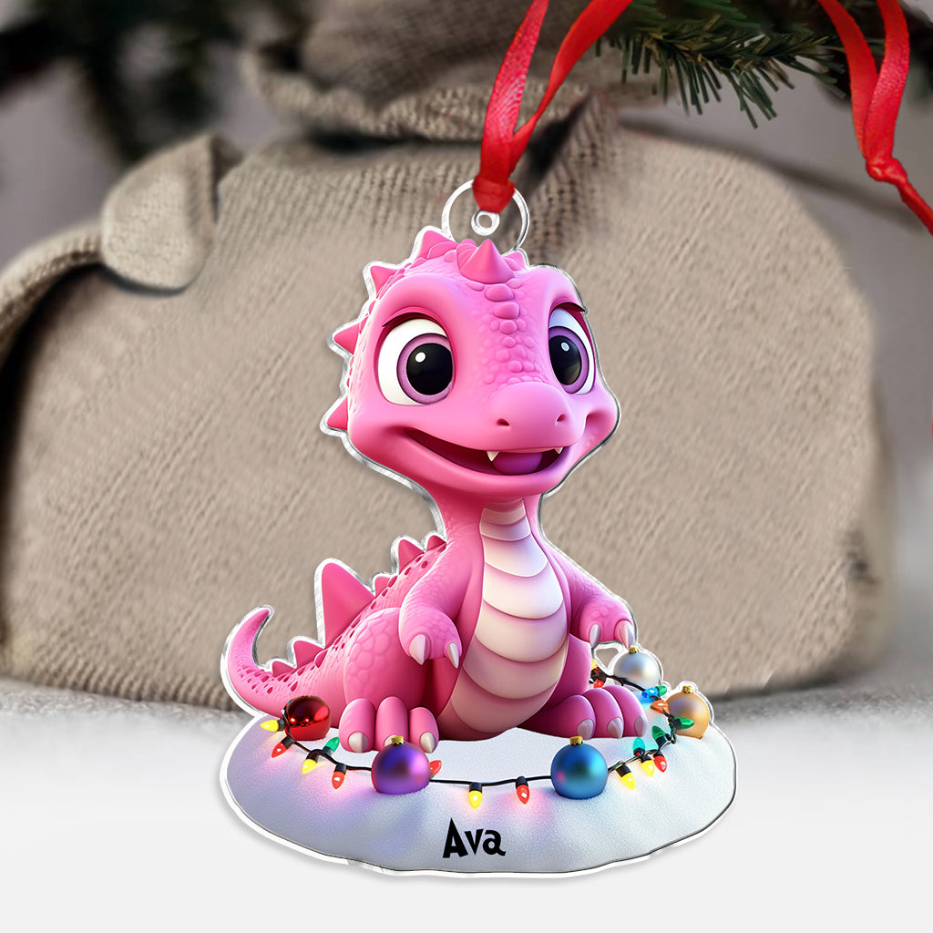 Niedliches Dinosaurier-Geschenk für Enkelkinder – personalisierter, individuell geformter Dinosaurier-Anhänger