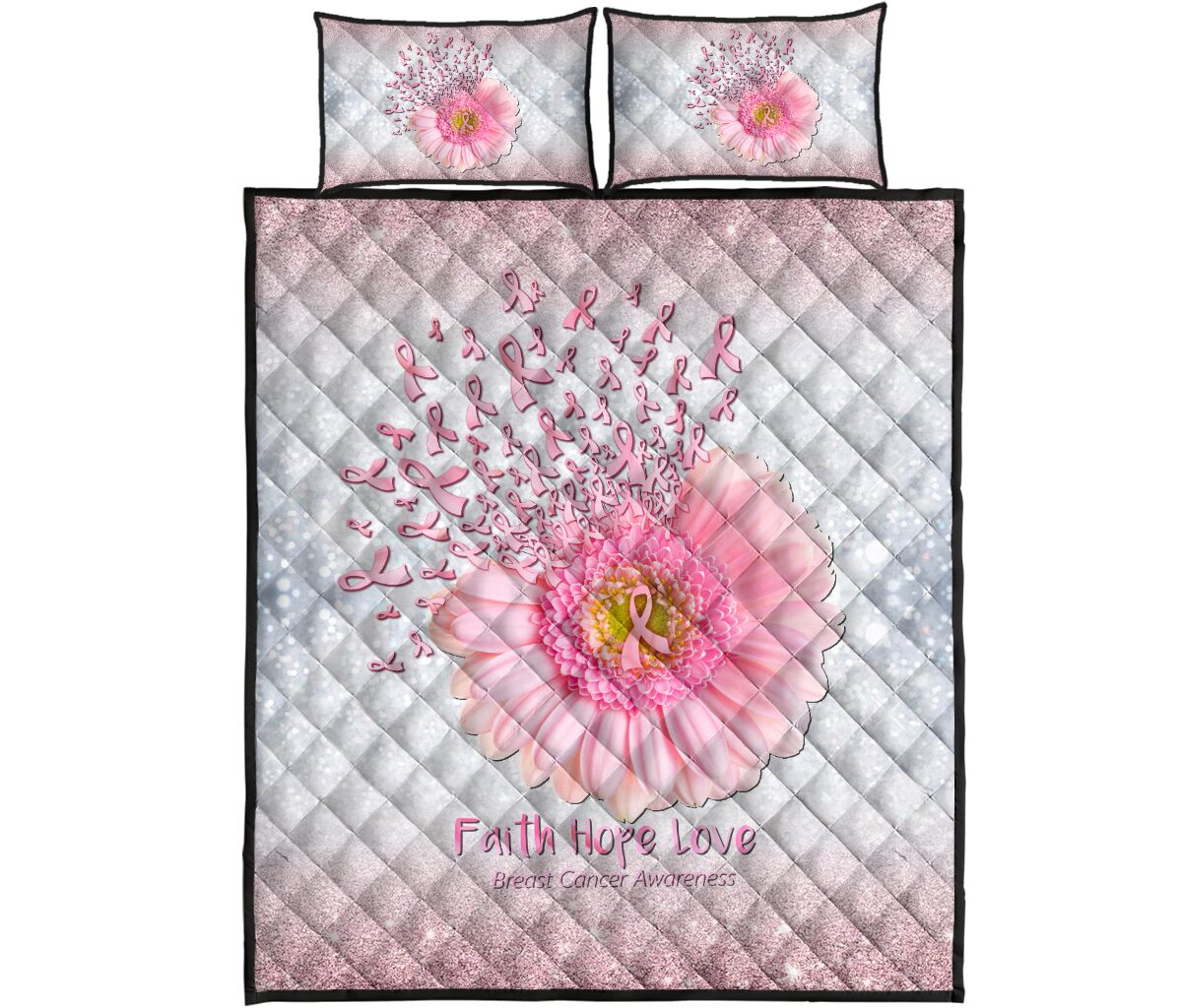 Quilt-Set zur Sensibilisierung für Brustkrebs 0622