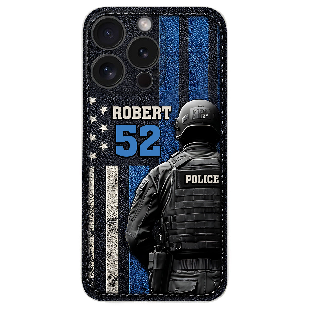 Police Officer Life - Personalized Police Officer Leather Phone Case