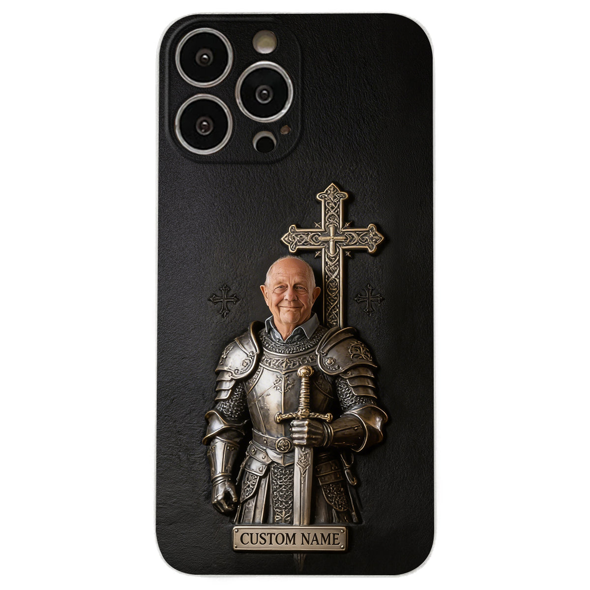 Knight Of God - Personalized Christian Leather Phone Case