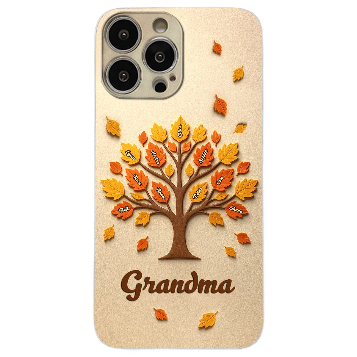 Mom Grandma Tree - Personalized Mother Leather Phone Case