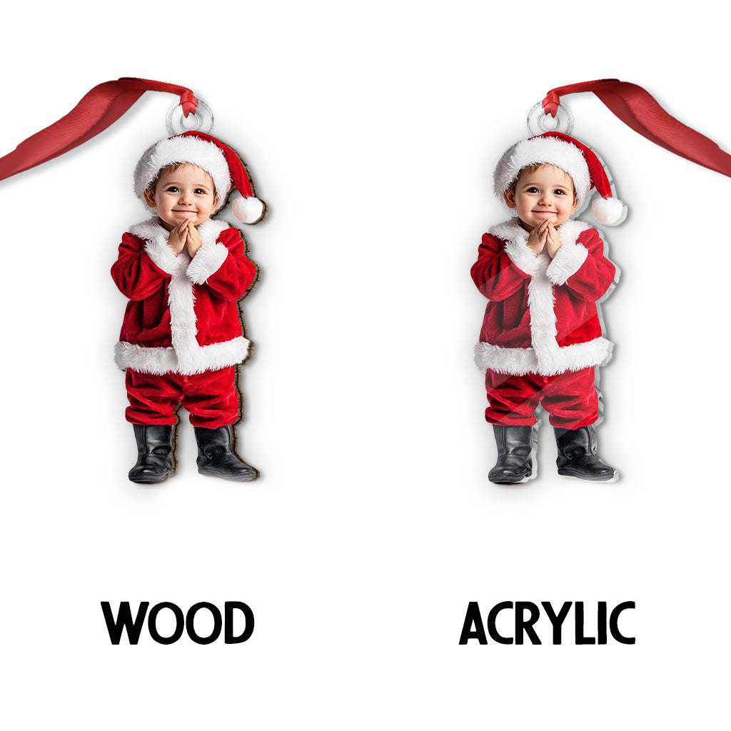Foto-Weihnachtsbaumschmuck als Geschenk für Enkelkinder – personalisierter, individuell geformter Weihnachtsbaumschmuck