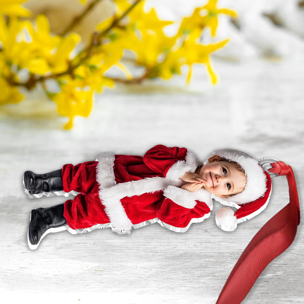 Foto-Weihnachtsbaumschmuck als Geschenk für Enkelkinder – personalisierter, individuell geformter Weihnachtsbaumschmuck