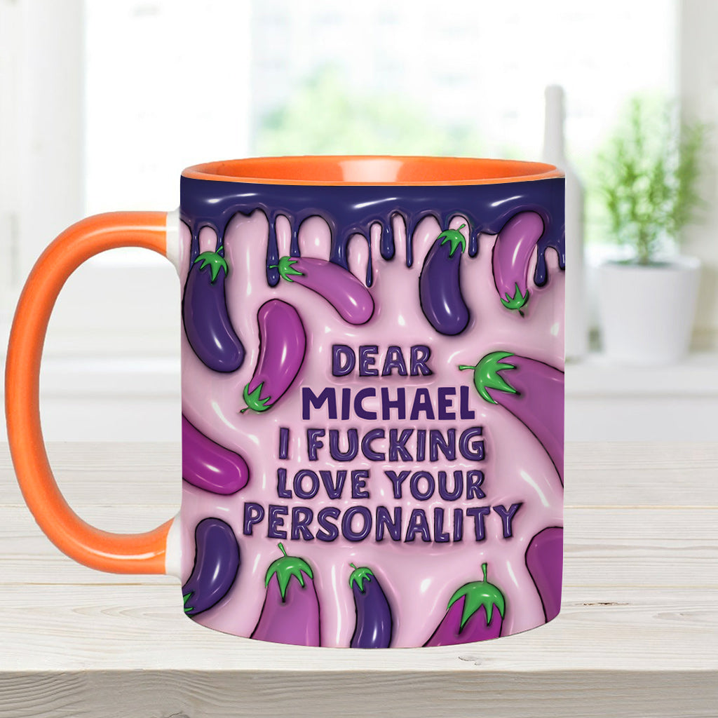 Ich liebe deine Persönlichkeit – Personalisierte Tasse für Paare