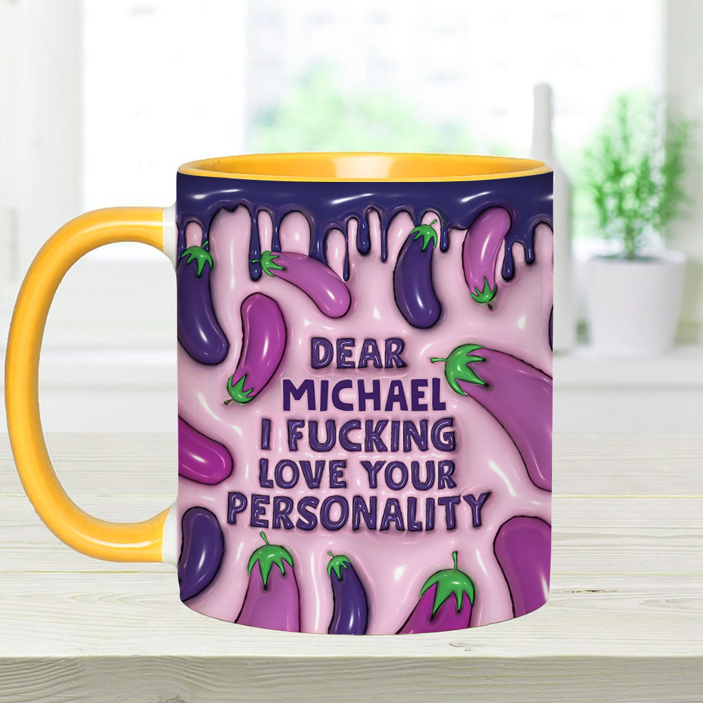 Ich liebe deine Persönlichkeit – Personalisierte Tasse für Paare