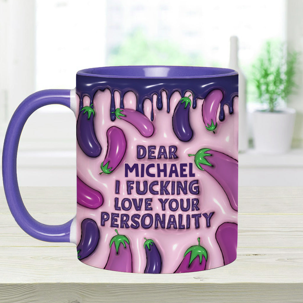 Ich liebe deine Persönlichkeit – Personalisierte Tasse für Paare