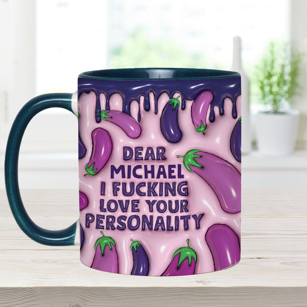 Ich liebe deine Persönlichkeit – Personalisierte Tasse für Paare