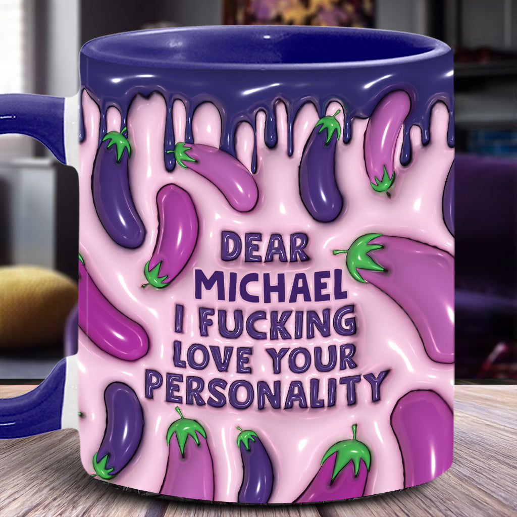 Ich liebe deine Persönlichkeit – Personalisierte Tasse für Paare
