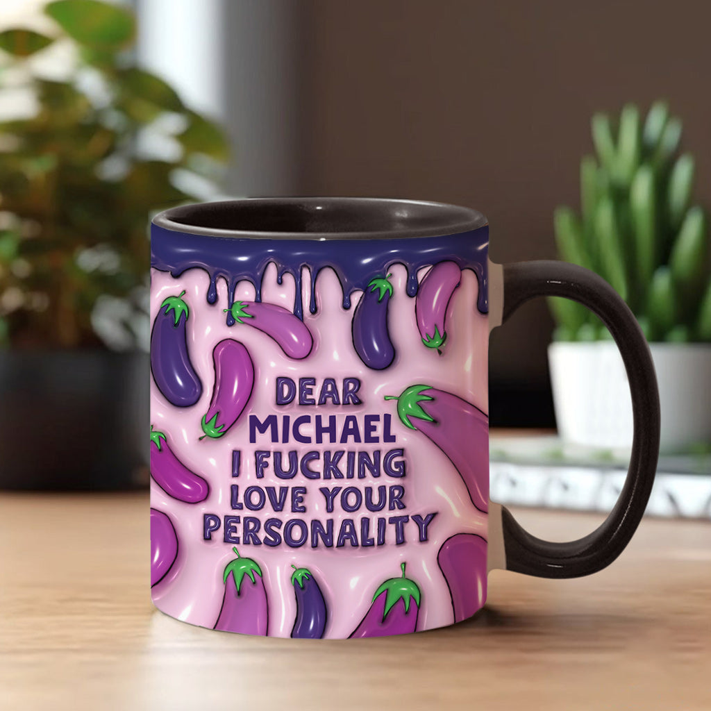 Ich liebe deine Persönlichkeit – Personalisierte Tasse für Paare