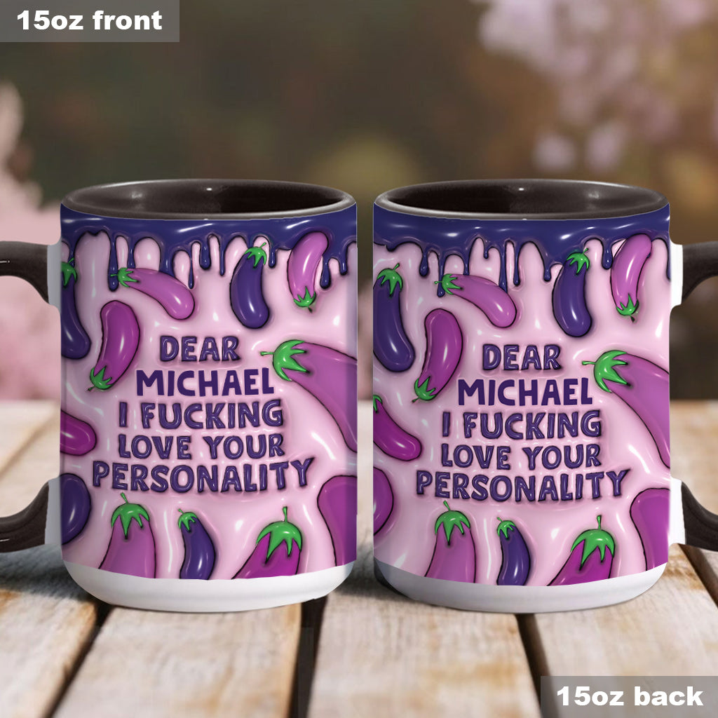 Ich liebe deine Persönlichkeit – Personalisierte Tasse für Paare