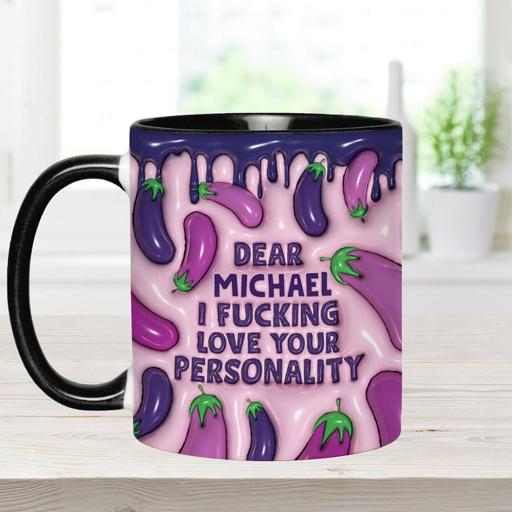 Ich liebe deine Persönlichkeit – Personalisierte Tasse für Paare