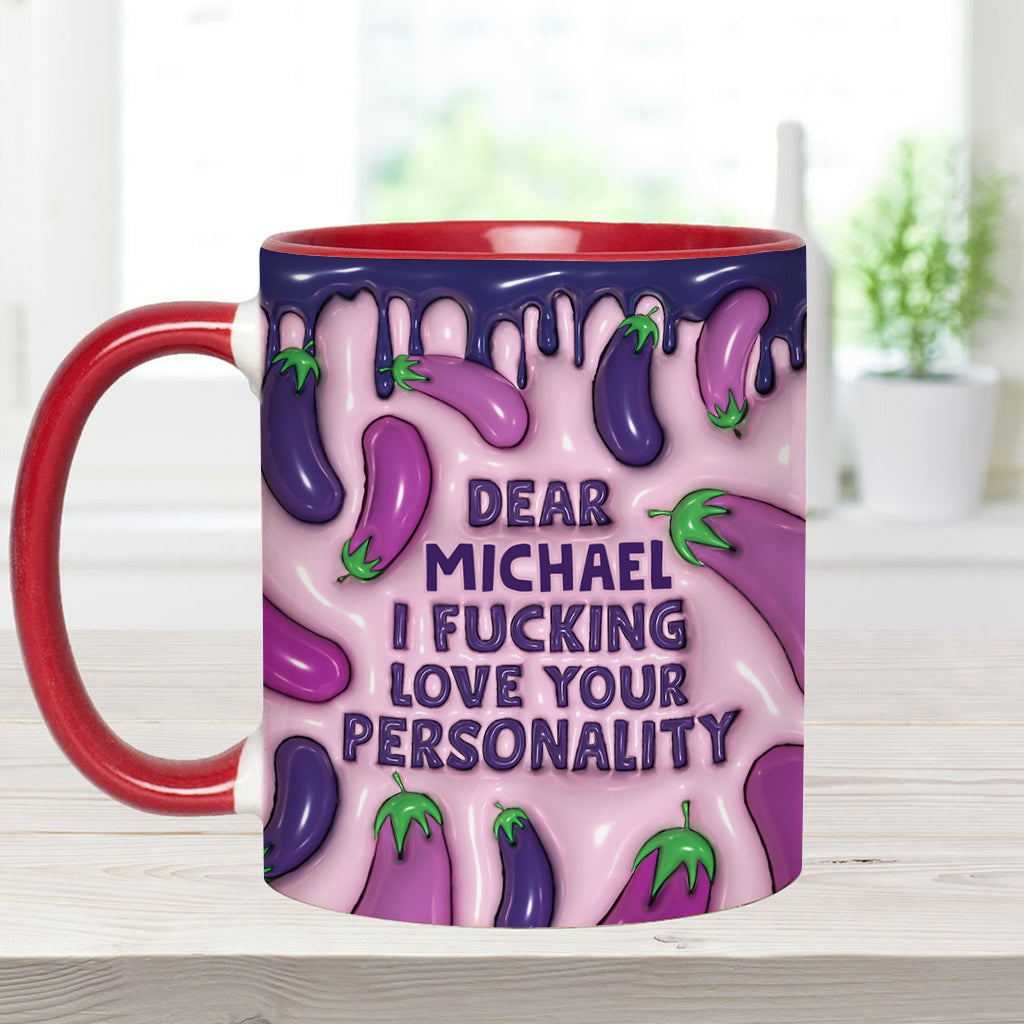 Ich liebe deine Persönlichkeit – Personalisierte Tasse für Paare