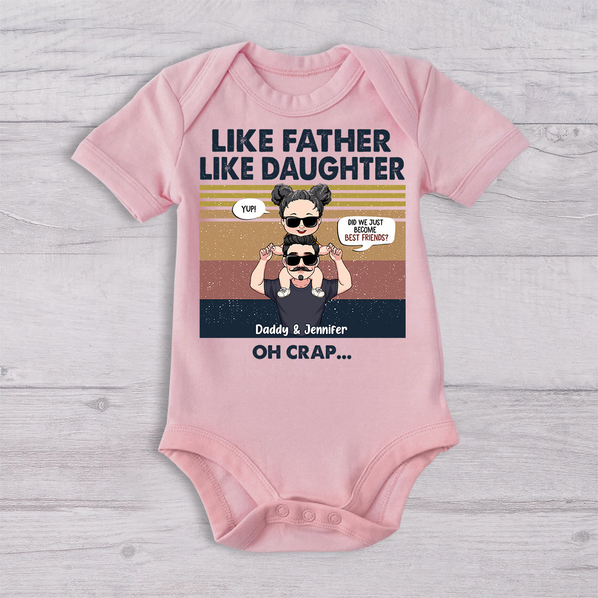 Sind wir jetzt beste Freunde? – Geschenk für Papa, Neugeborenes, Baby (0–1 Jahr), frischgebackenen Papa – Personalisiertes Set