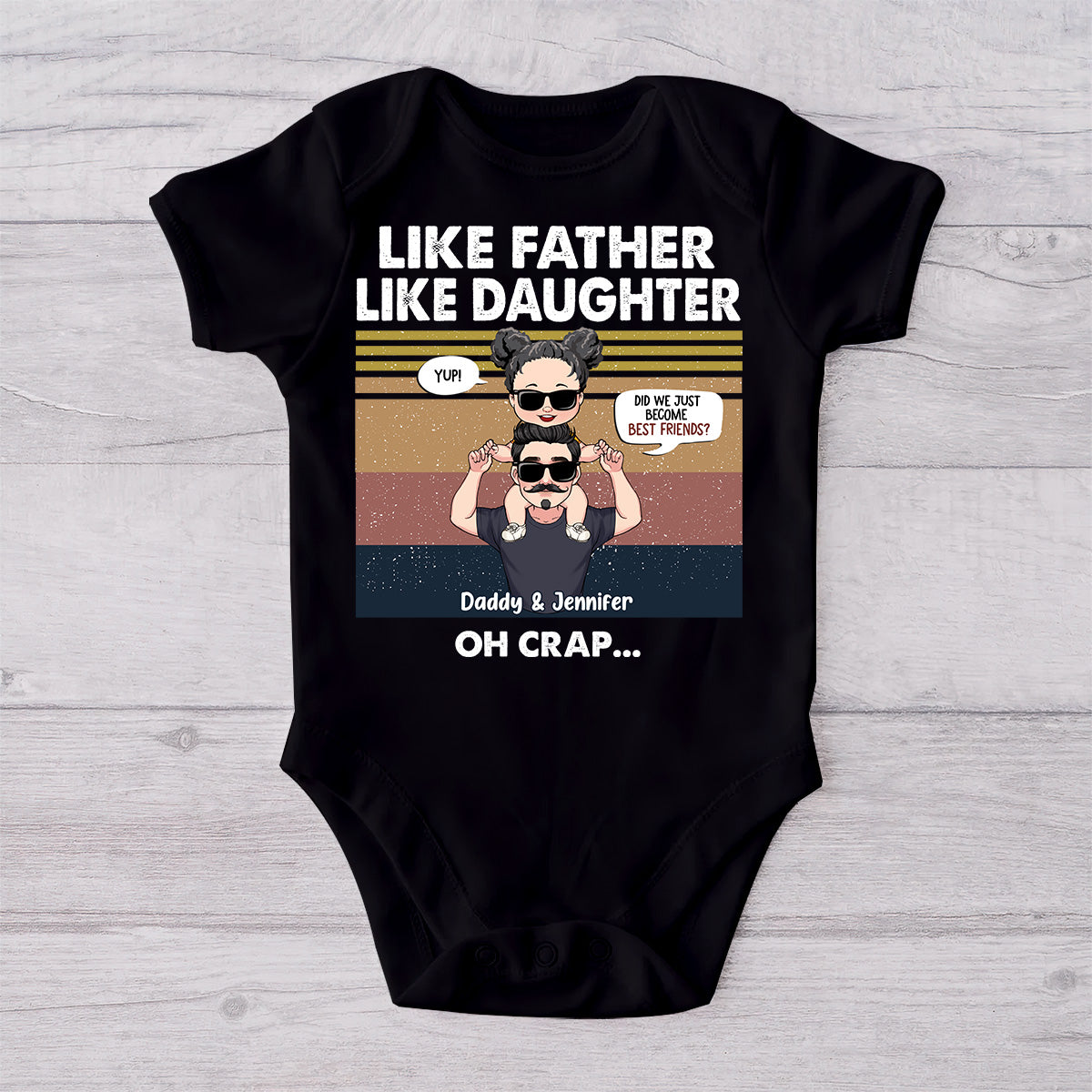 Sind wir jetzt beste Freunde? – Geschenk für Papa, Neugeborenes, Baby (0–1 Jahr), frischgebackenen Papa – Personalisiertes Set