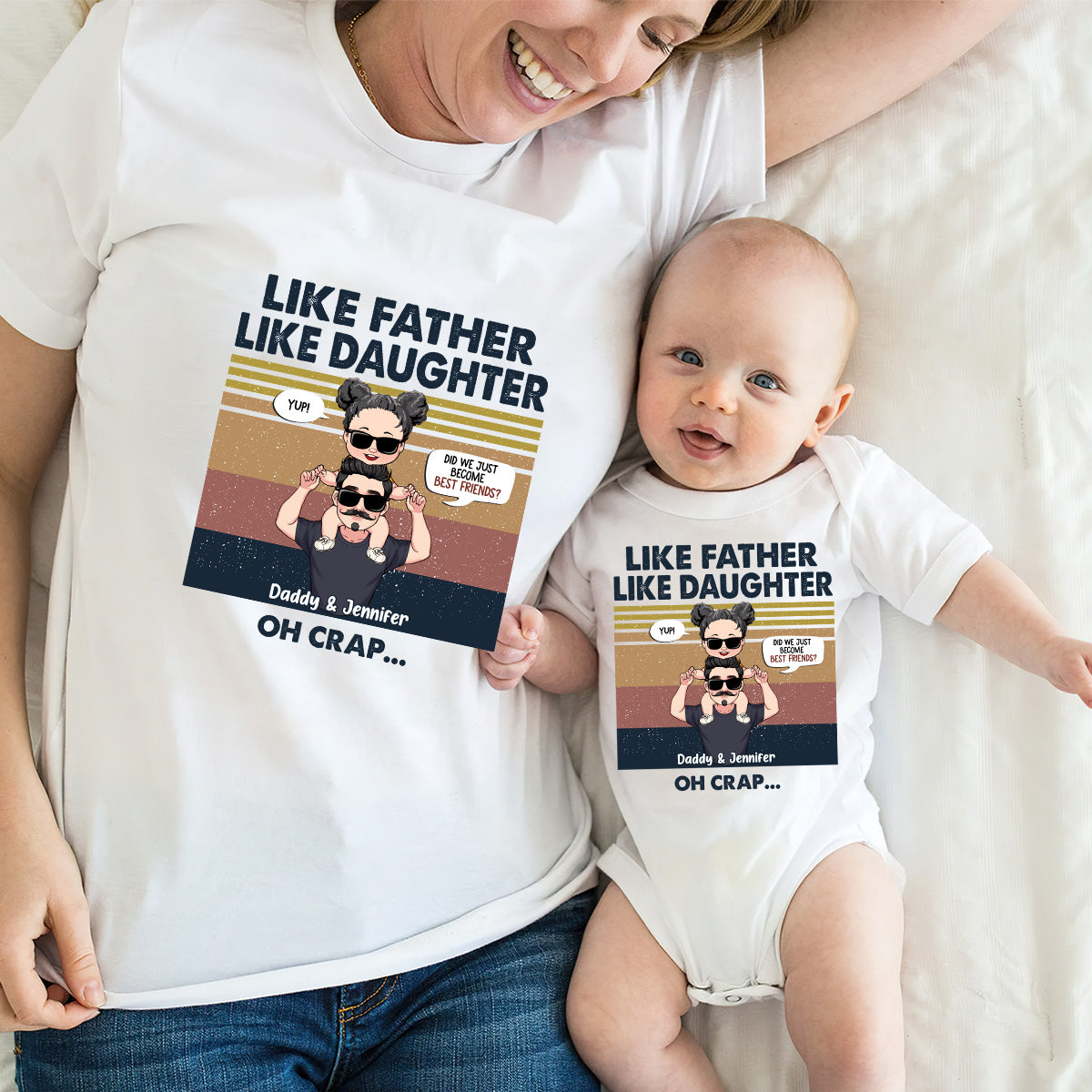 Sind wir jetzt beste Freunde? – Geschenk für Papa, Neugeborenes, Baby (0–1 Jahr), frischgebackenen Papa – Personalisiertes Set