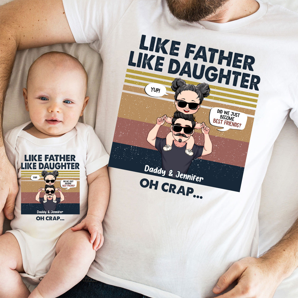 Sind wir jetzt beste Freunde? – Geschenk für Papa, Neugeborenes, Baby (0–1 Jahr), frischgebackenen Papa – Personalisiertes Set