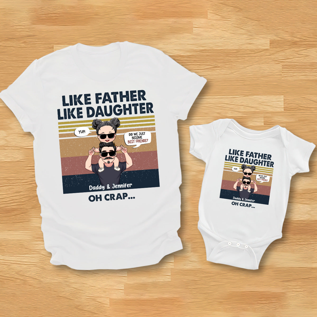 Sind wir jetzt beste Freunde? – Geschenk für Papa, Neugeborenes, Baby (0–1 Jahr), frischgebackenen Papa – Personalisiertes Set